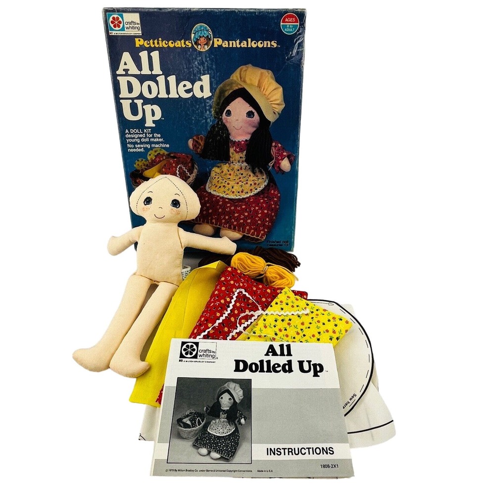 Vintage Petticoats Pantaloons All Dolled Up Doll Kit 1978 Crafts by Whiting